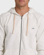 All Day Zip Front Hoodie - Oatmeal Heather.