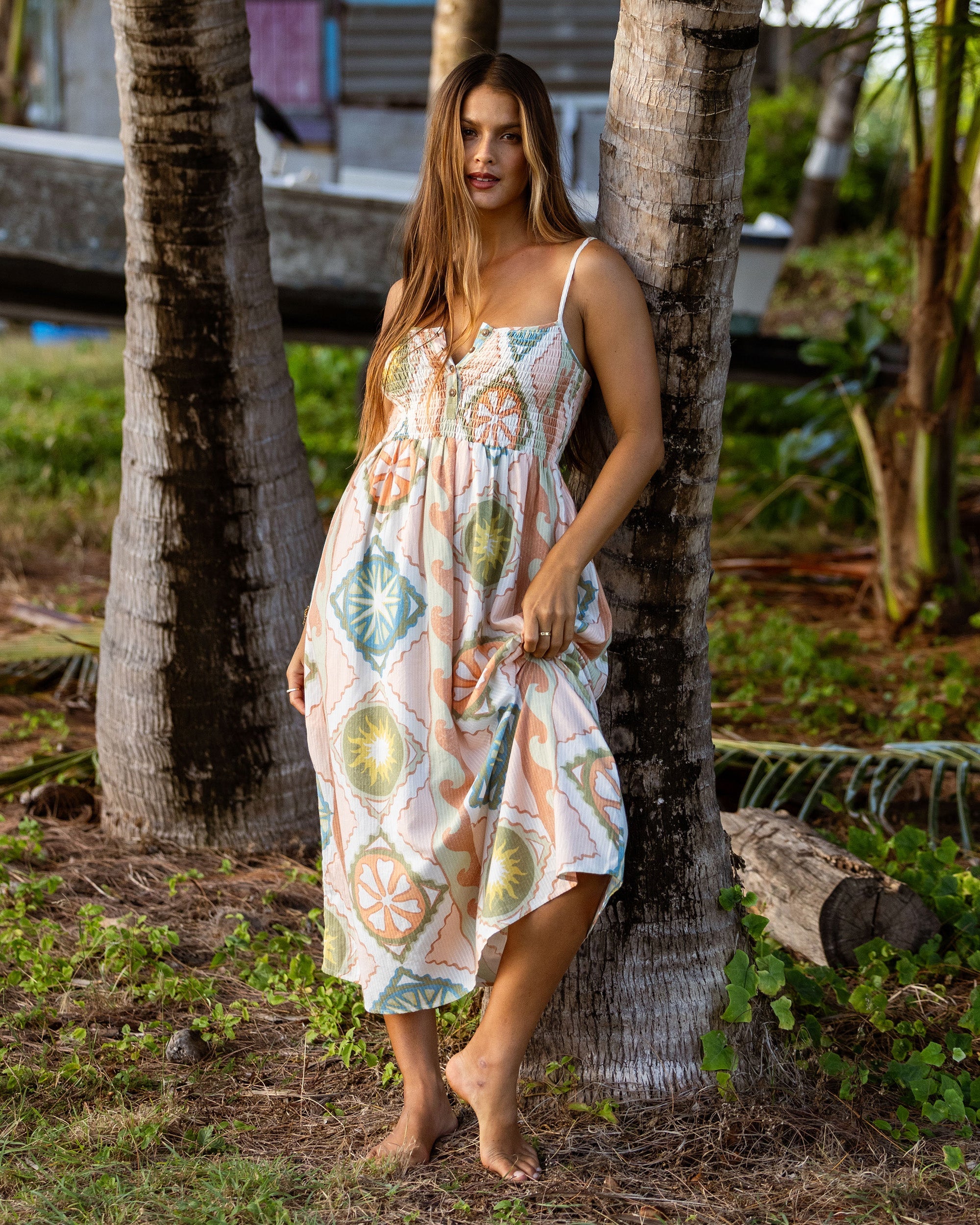 Fever Dream Midi Dress - White Cap