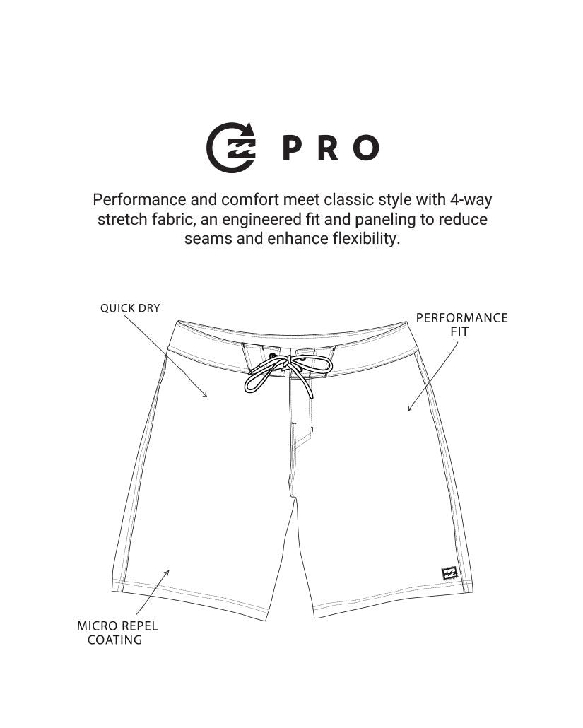Kirra Pro Performance 18 Boardshorts - Dusty Pink