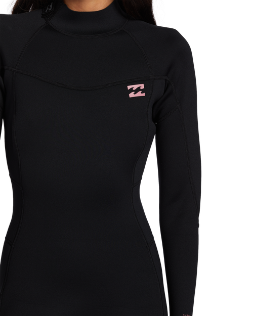 3/2mm Foil Flatlock Back Zip Wetsuit - Black
